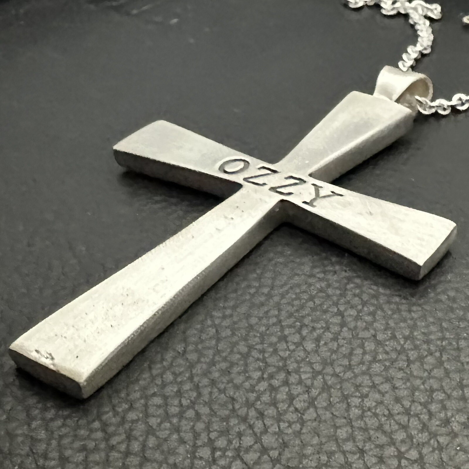MJG STERLING SILVER. 3 X 2″ OZZY SABBATH CROSS… NO CHAIN. 33 Gr.