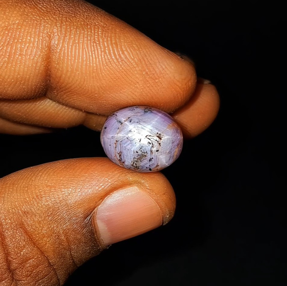 Natural Star Ruby untreated loose gemstone 16.00 ct Cabochon Pink Oval