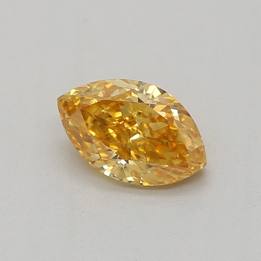 0.36 carat, Fancy Intense Orange Yellow, Marquise Shape, VS2 Clarity, GIA