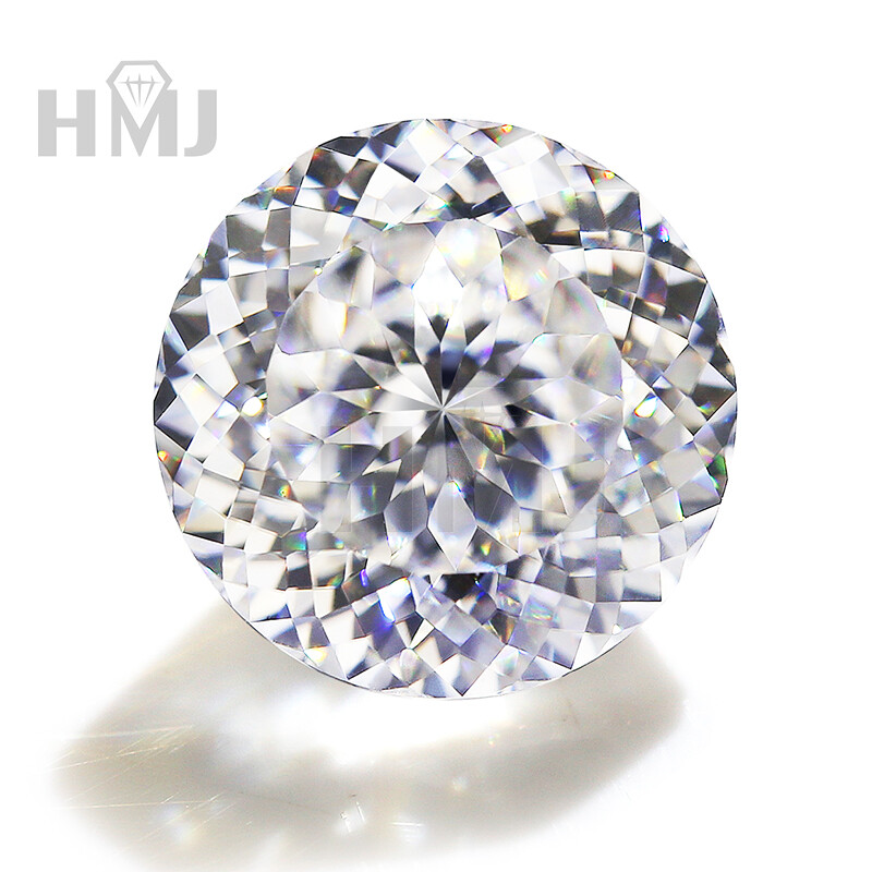 Portuguese Cut Round Moissanite Green Blue Color VVS1 GRA Handmade Loose Gems