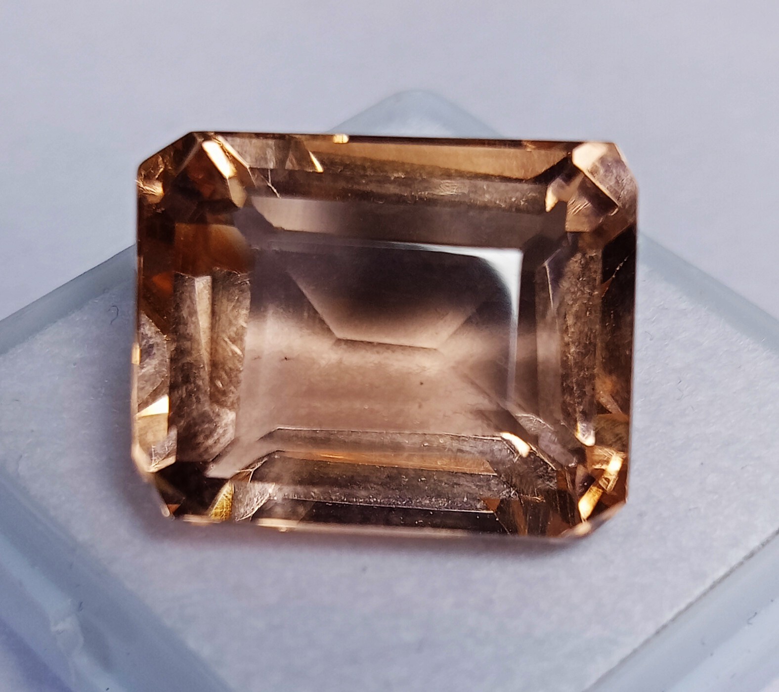 Natural Morganite Emerald Cut Madagascar Certified Loose Gemstone 17.90 Ct