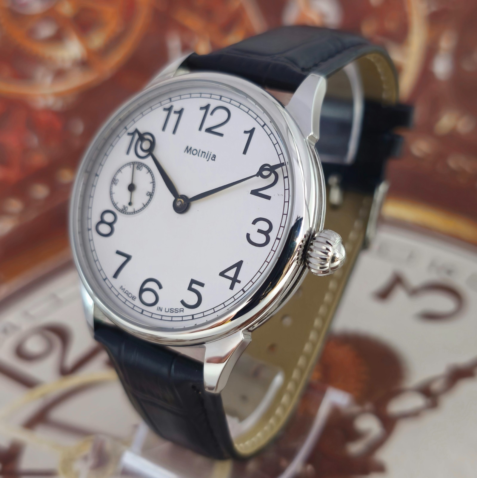 Vintage Watch USSR Marriage 3601 Silver Dial Wristwatch Mechanical 1954 year