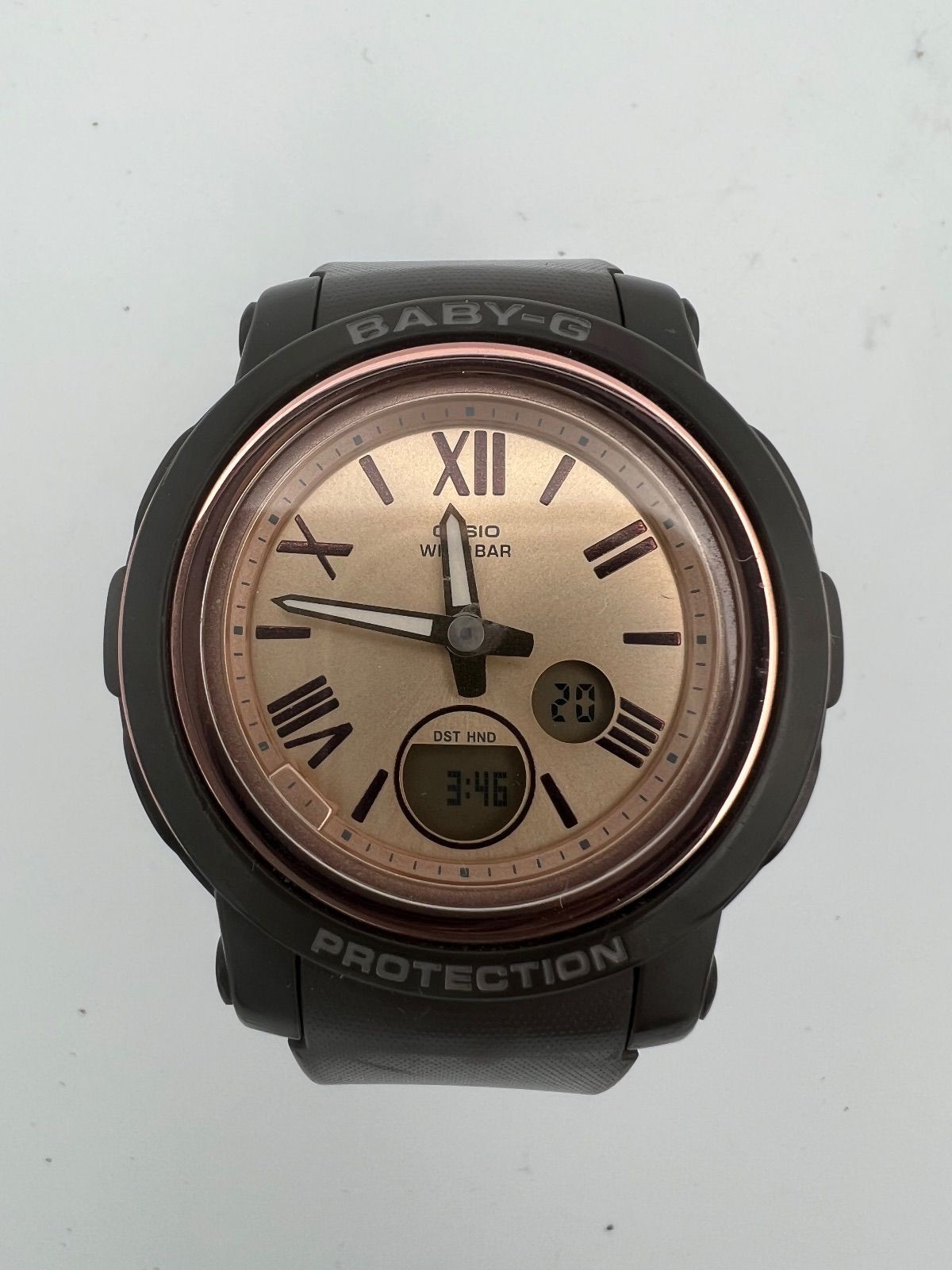CASIO Baby G BGA 290 Analog Digital Wristwatch Dark Brown Pink Gold from Japan