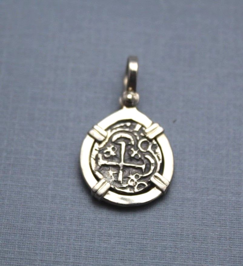 ATOCHA Coin Pendant 925 Sterling Silver Sunken Treasure Shipwreck Coin Jewelry