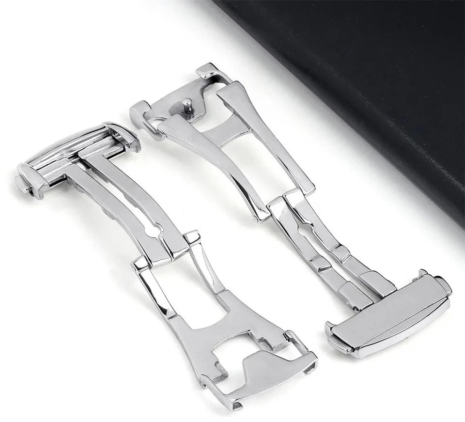 18mm 20mm Stainless Steel Deployment Watch Clasp Single Fold Deployant Buckle