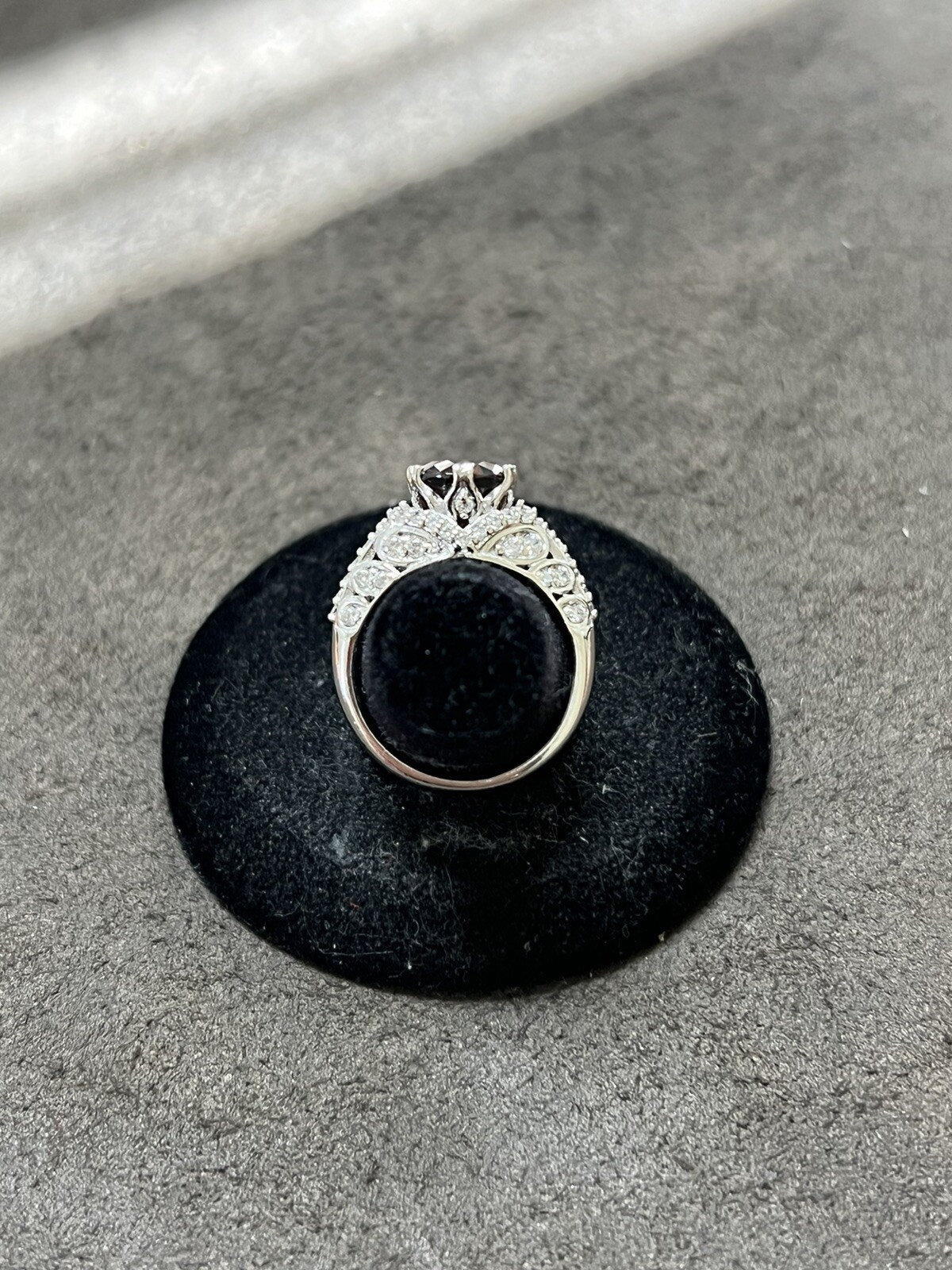 Tacori Chocolate Cz Stone .925 Sterling Silver Stunning Work Sz5 5G Estate New!!