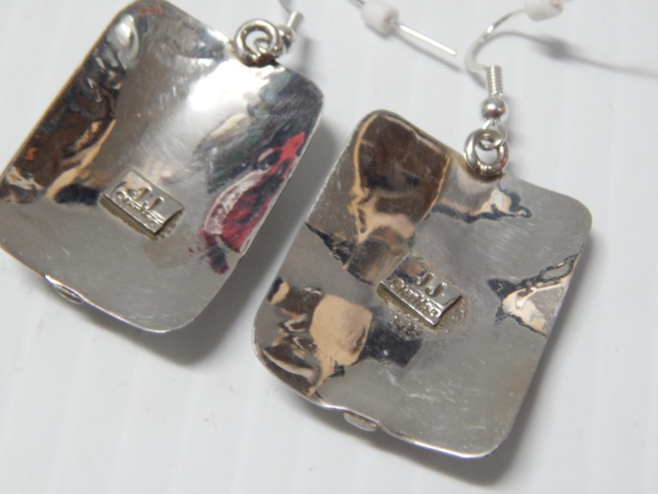 BIG AND BOLD VINTAGE NAVAJO STERLING SILVER TURQUOISE DANGLER EARRINGS