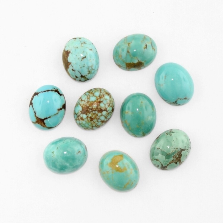 RARE BISBEE TURQUOISE 14 x 10 MM OVAL CABOCHON ALL NATURAL SOLD PER STONE F-3978