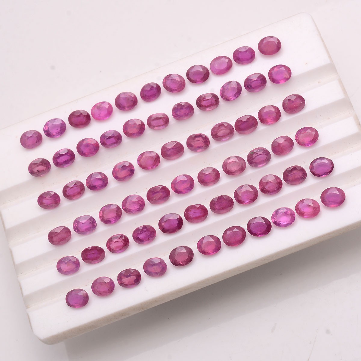 Royal Red~ Lot 23 Pcs Natural Ruby Mozambique 5mmx4mm Oval Cut Loose Gemstones
