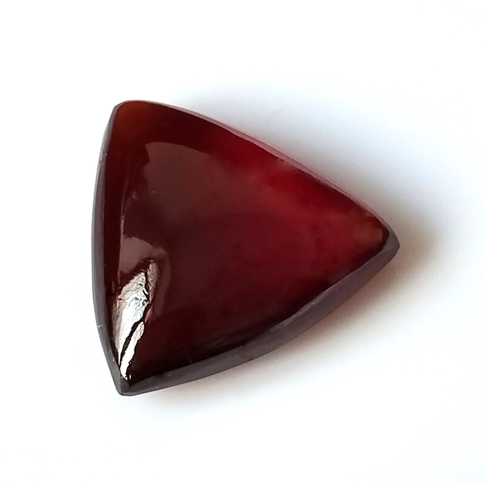Red Hessonite Garnet 14.6X14 mm Trillion Cut Cabochon Natural Gemstone 9.05 CTS