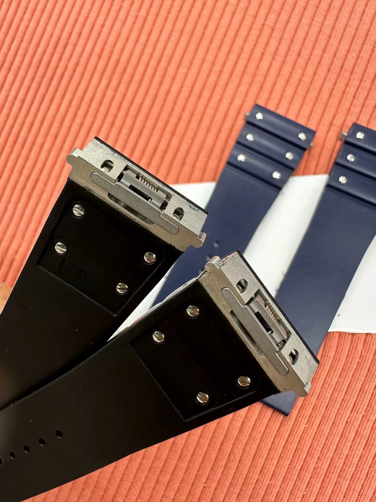 21 mm FKM Fluoro Rubber Strap Fits Cartier New Santos Quick Release