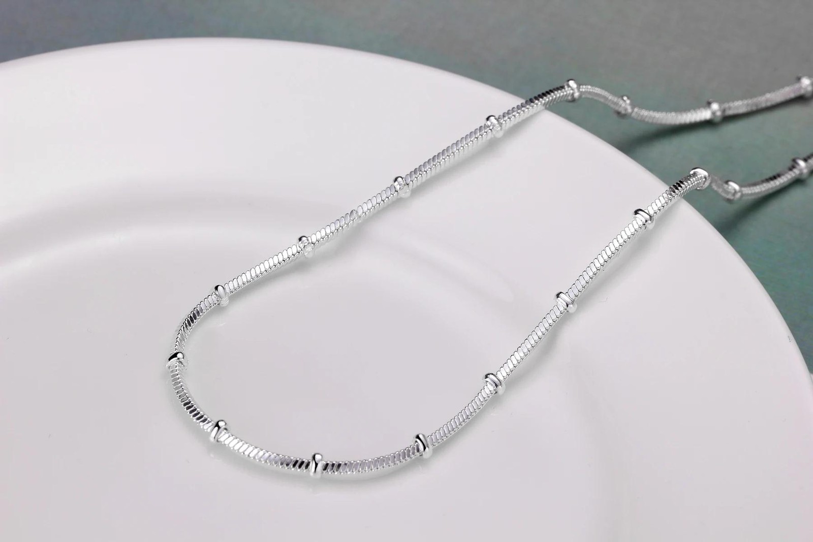55cm 925 Sterling Silver Snake Chain Necklace for Charms Women Men Gift