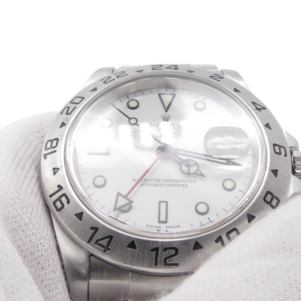 ROLEX Explorer II 40mm Stainless Steel White Dial 16570