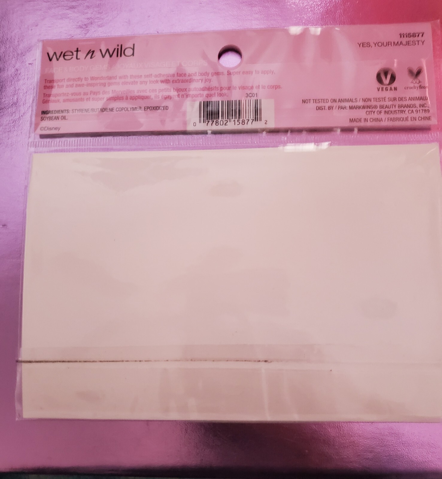 Disney – Alice in Wonderland – Face & Body Gems – Wet N Wild – Limited Edition