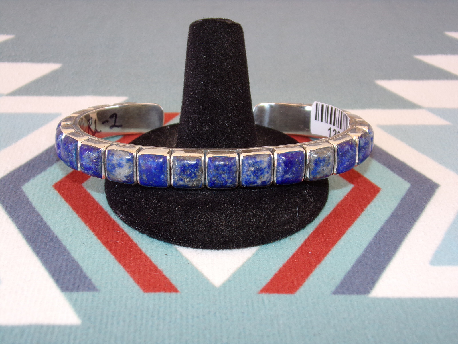 FEDERICO JIMENEZ Sterling Silver and Lapis Bracelet – 6 3/4 Inch – 34 Grams