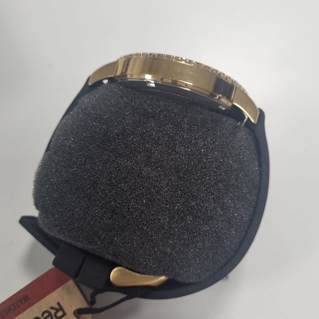 Reebok Stride Wristwatch 47mm Black/Gold Watch RD-STE-G2-S2IB-BW New