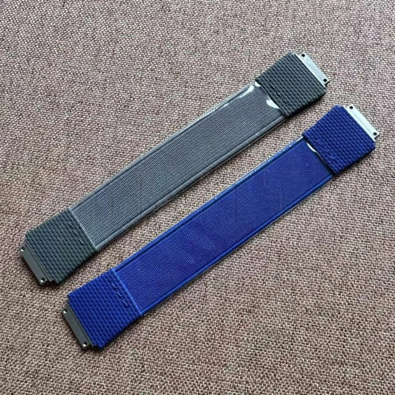 Fits Richard Mille RM67 01 02 Size S M Blue Gray Medium Elastic Watch Strap