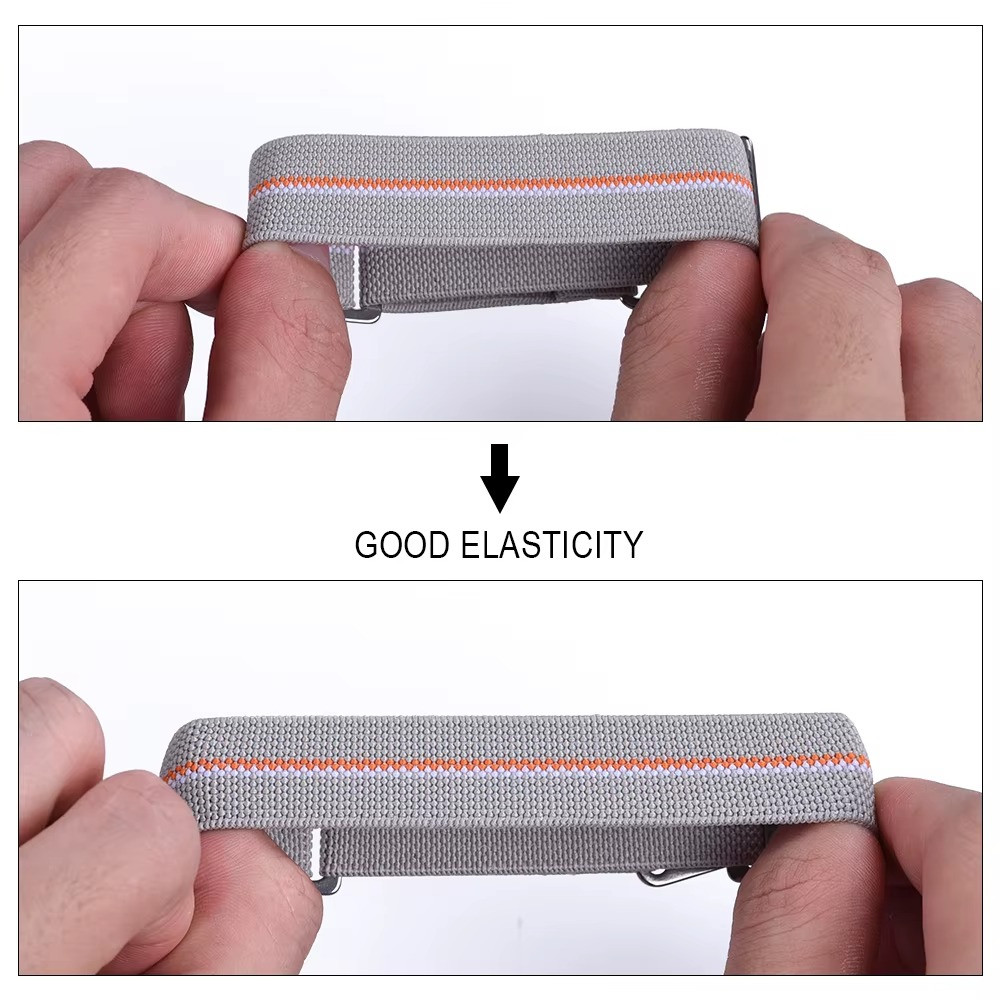 60s French Troops Parachute Bag Elastic Watch Strap 18 20mm 22mm Nylon Watchband