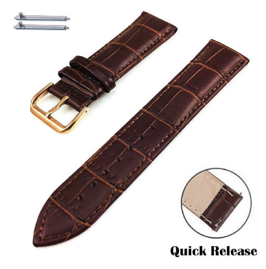 Steel and Leather Replacement Watch Band Fits Citizen AT4001-00X E650-S100585