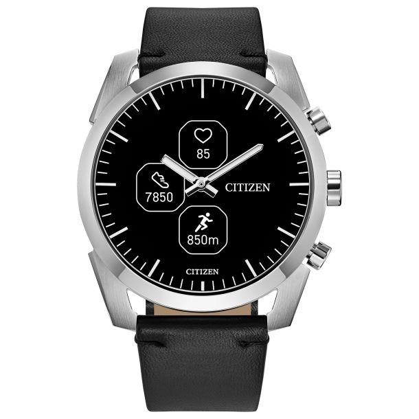 Citizen CZ Smart Hybrid 2nd Generation JX2010-04E Black Dial Leather Mens Watch