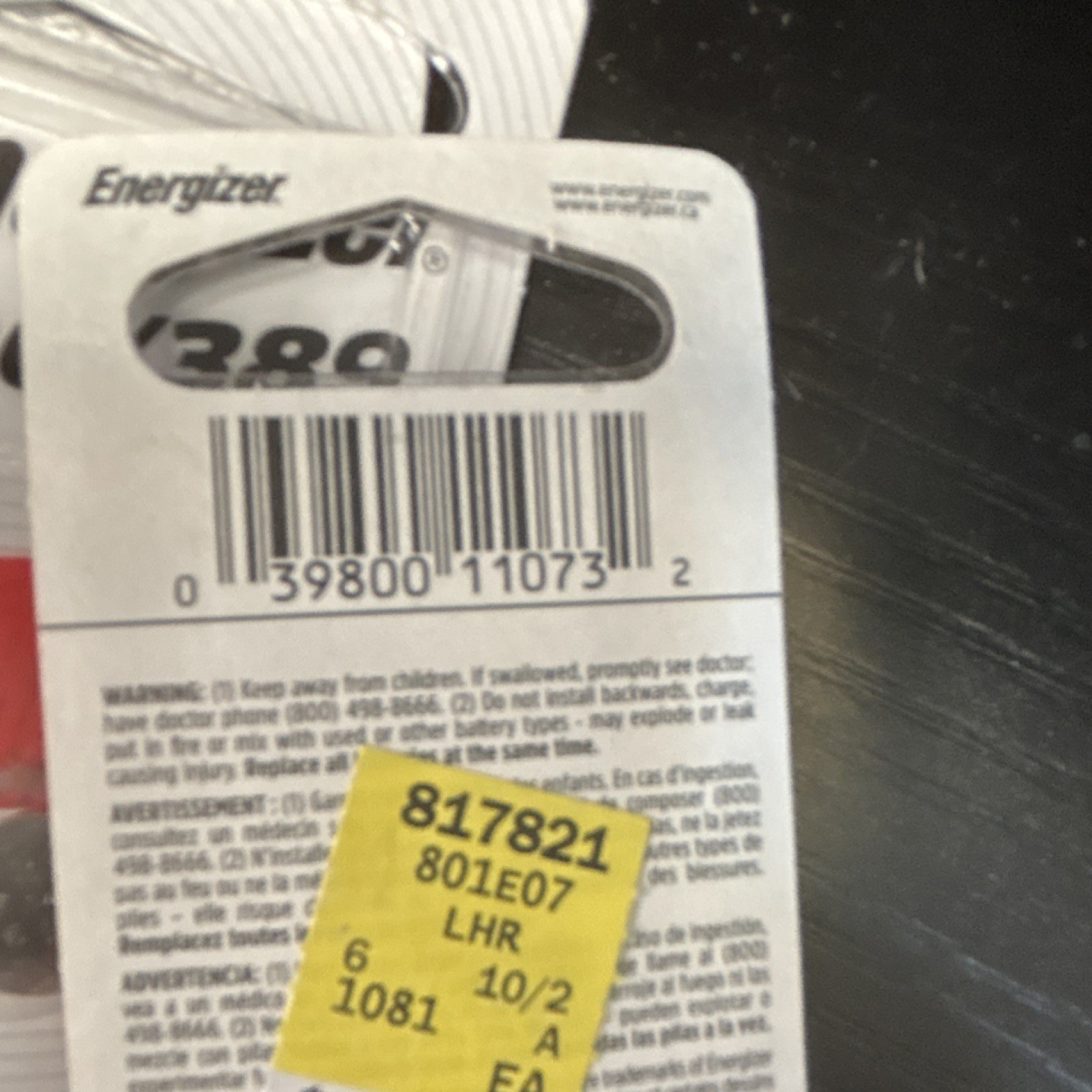 LOT 12 Packs New Energizer 390/389 Silver Oxide Watch Battery Coin Cell Button