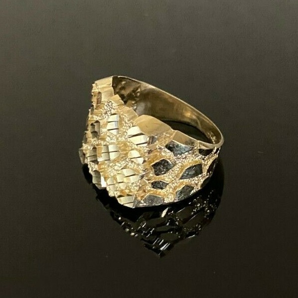 10k Yellow Gold X-Large Nugget Ring 15.2mm x 15mm