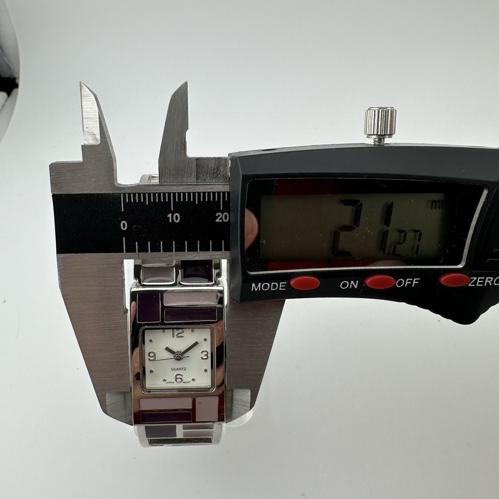 Avon Shades of Violet Silver Tone Cuff Watch with Purple Shades, Has New Battery