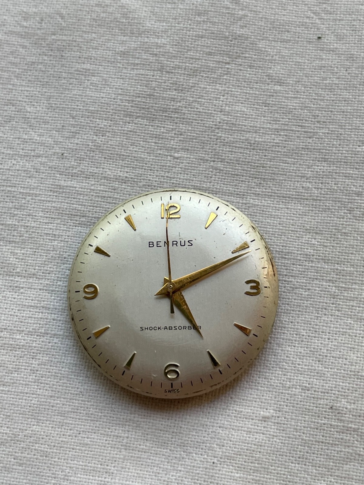 Benrus model BH 14 – GREAT DIAL – rolled gold mens watch AS IS, lot0408