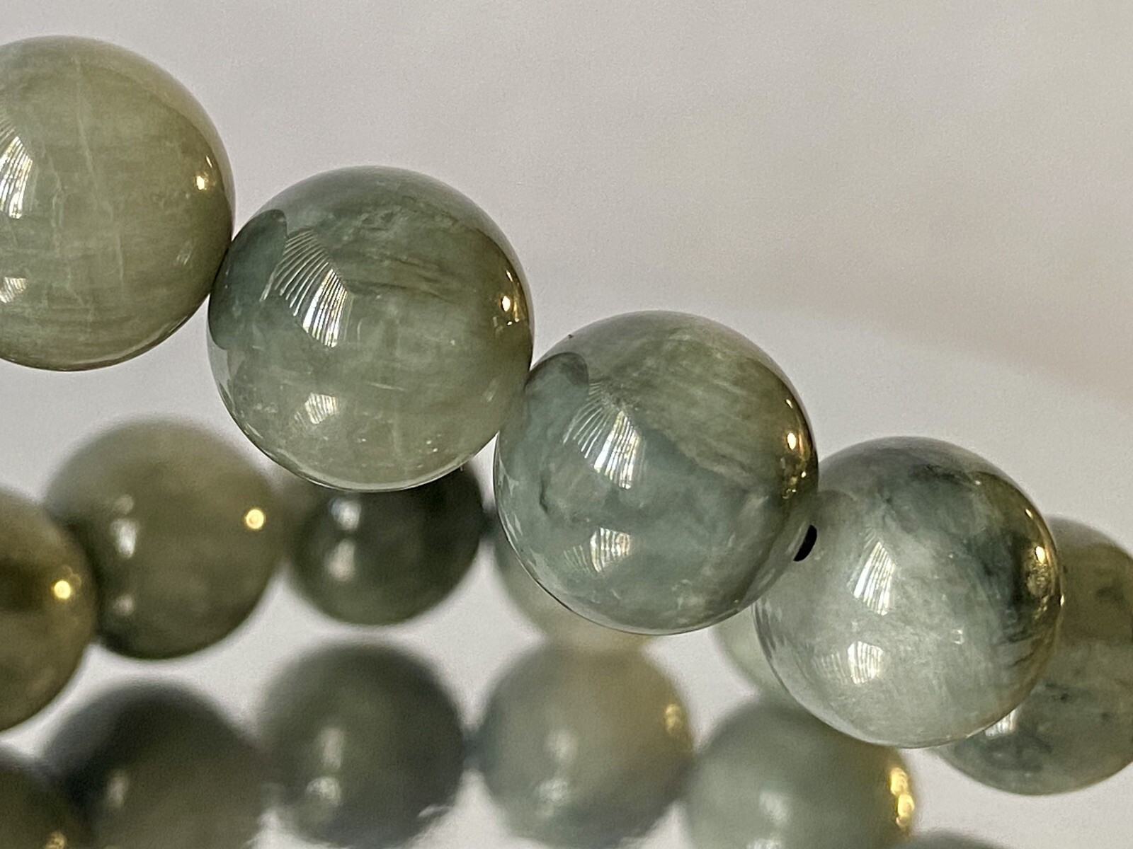 7.4″ “Lux Sheen/Extra Grade”~ Grey CHRYSOBERYL CAT’S EYE Bracelet P1407