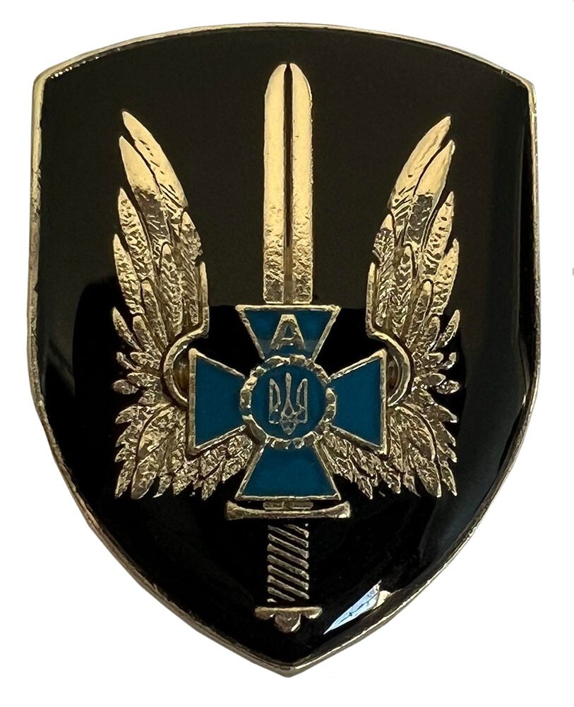 Pack of 3 Ukraine Commander Shield Motorcycle Hat Cap Lapel Pin