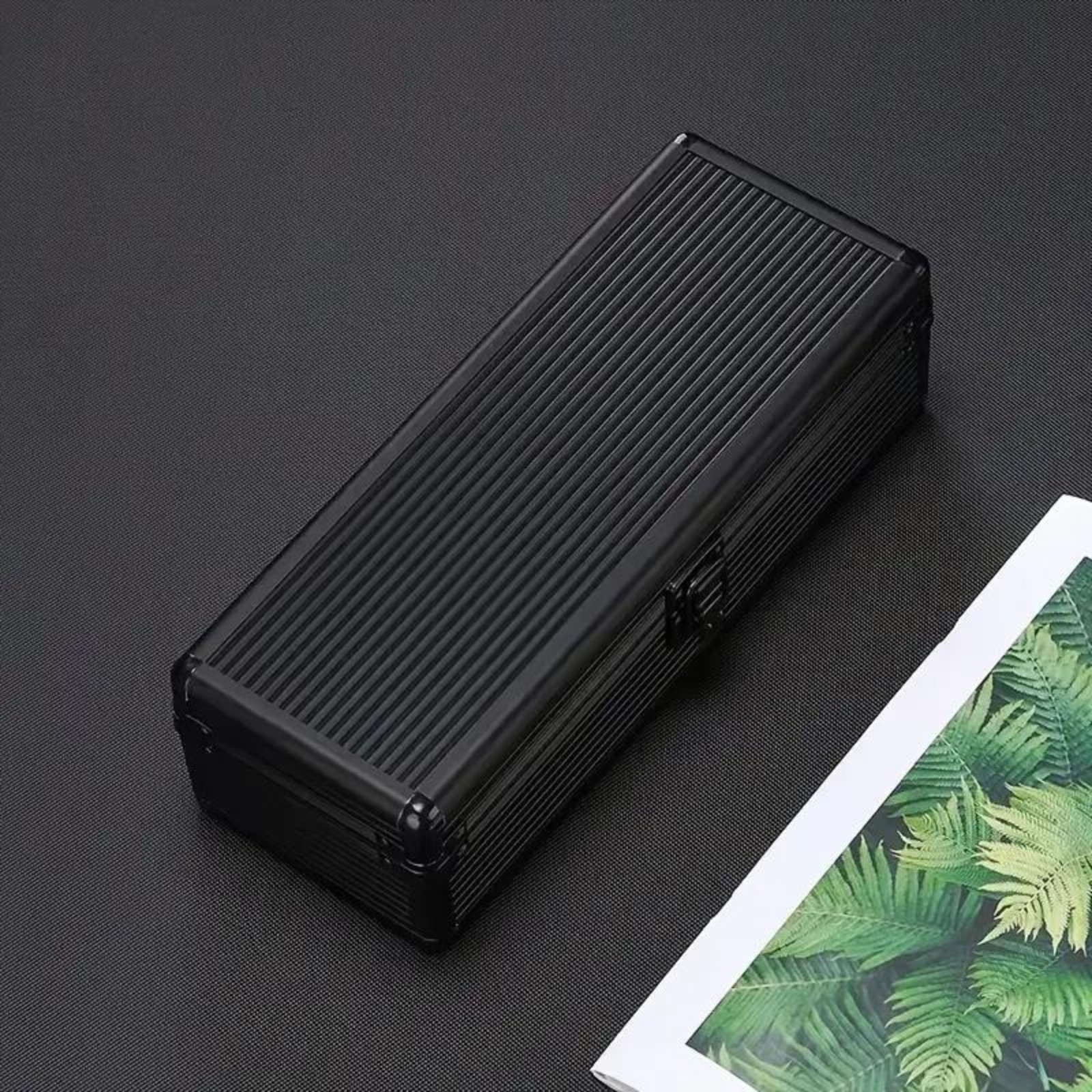Watch Case for 24/18/10/5/1 Watches Collectors Display Aluminum Black Briefcase