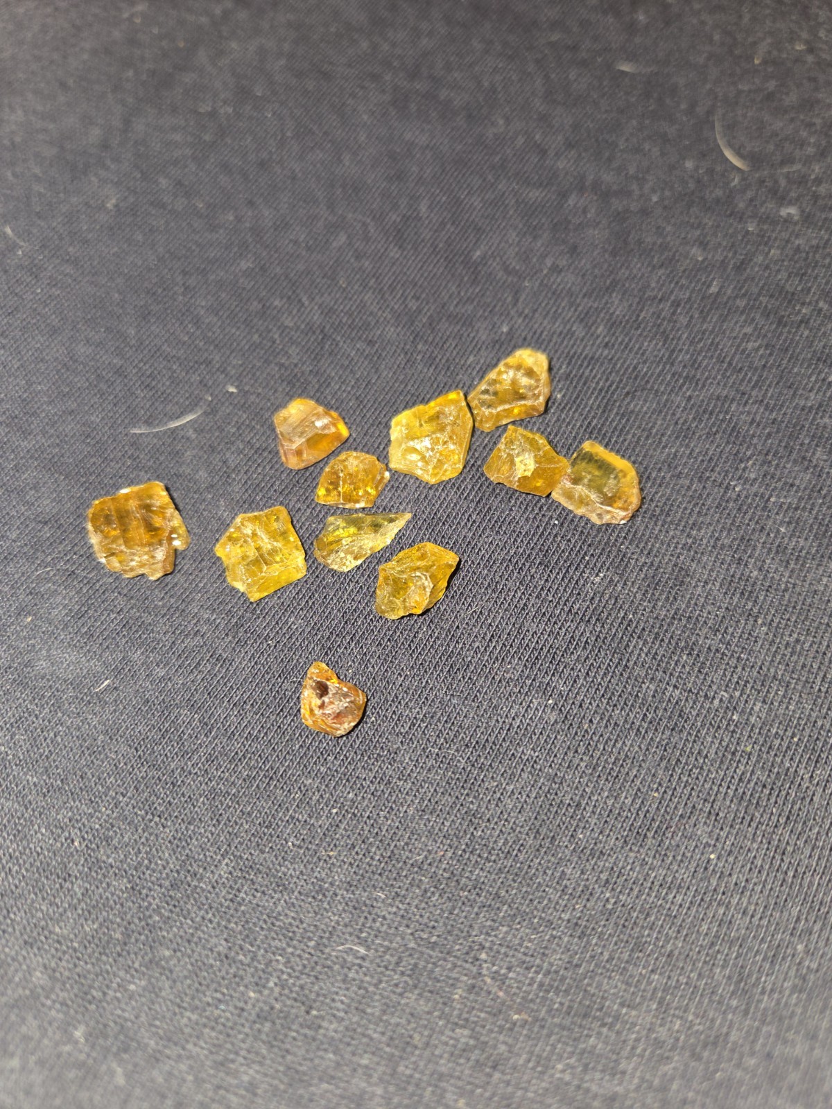 51 Ct Natural Sphene (Titanite) Rough Lot | Yellow Fire Dispersion | Pak