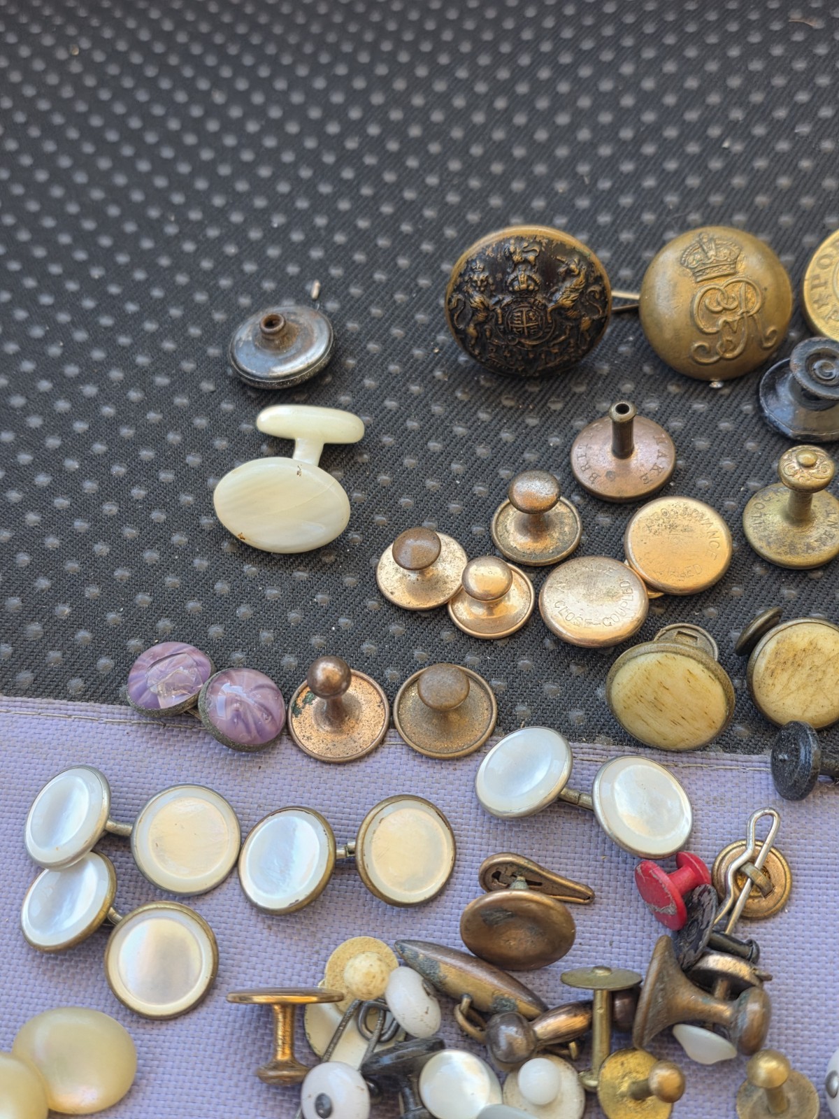 Vintage Victorian,Nouveau Cufflinks & Buttons Lot Pre Owned Condition D3