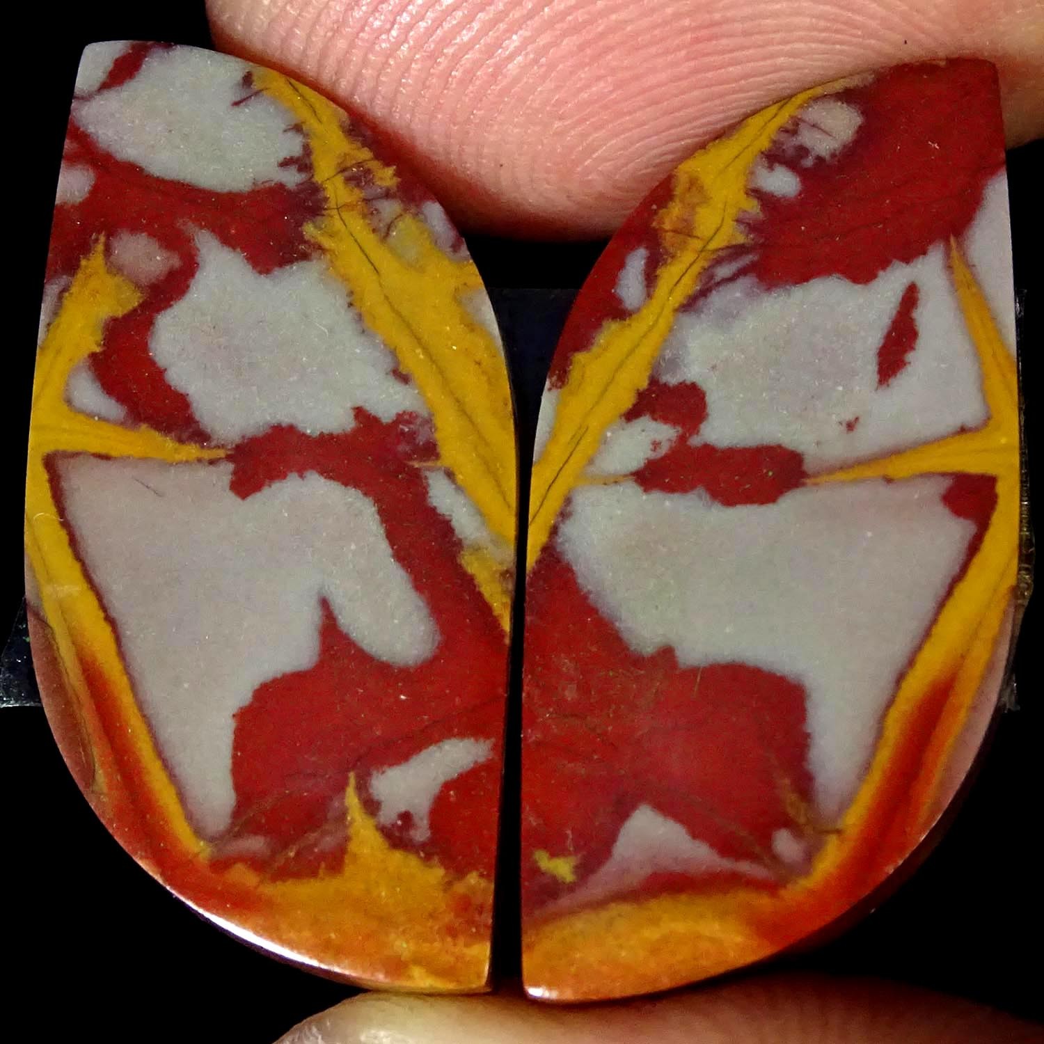 27.40Cts 100% Natural Noreena Jasper Pair Fancy Cabochon Gemstone 13X26X4MM
