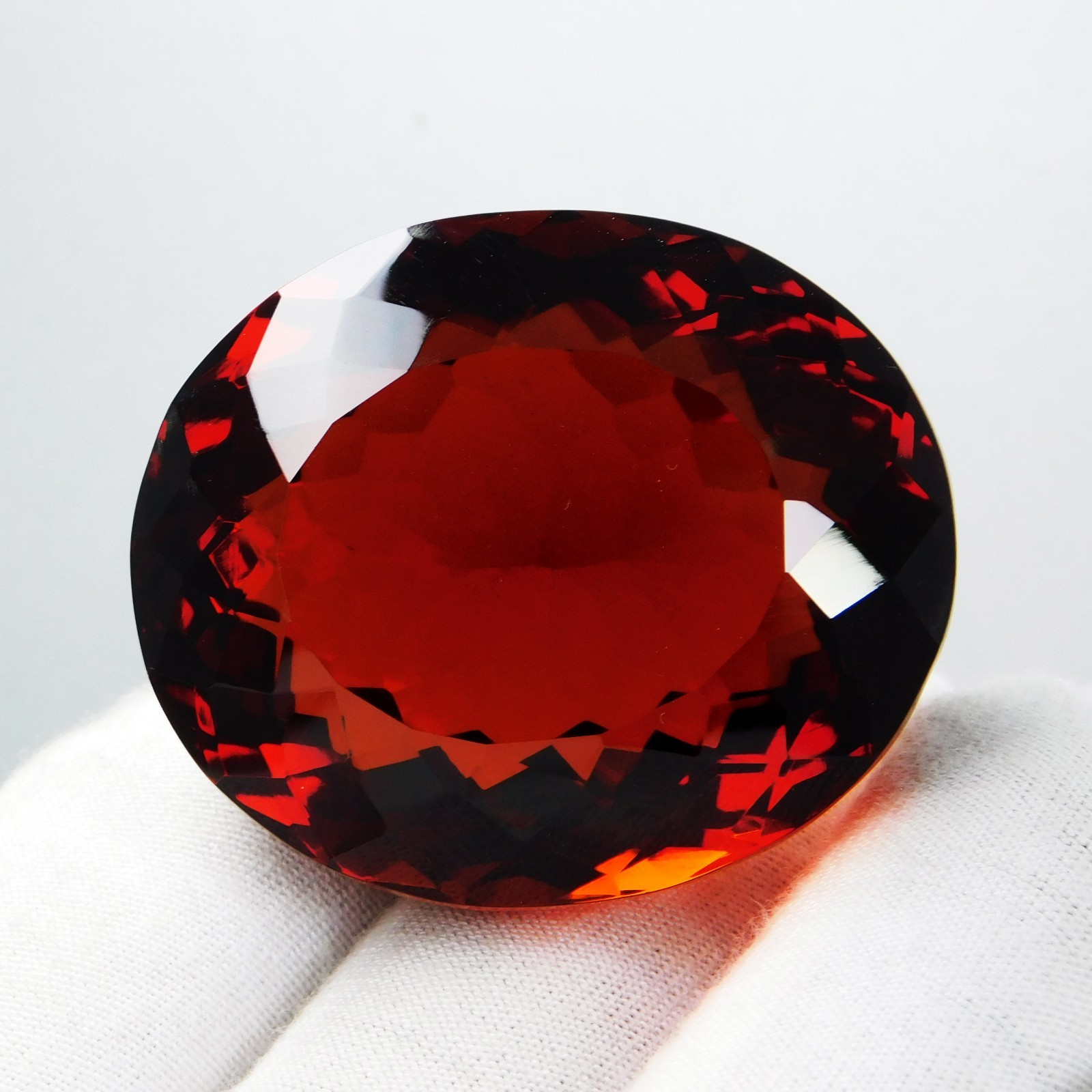 Stunning 198.20 Ct Natural Hessonite Garnet Oval Cut Certified Loose Gemstone