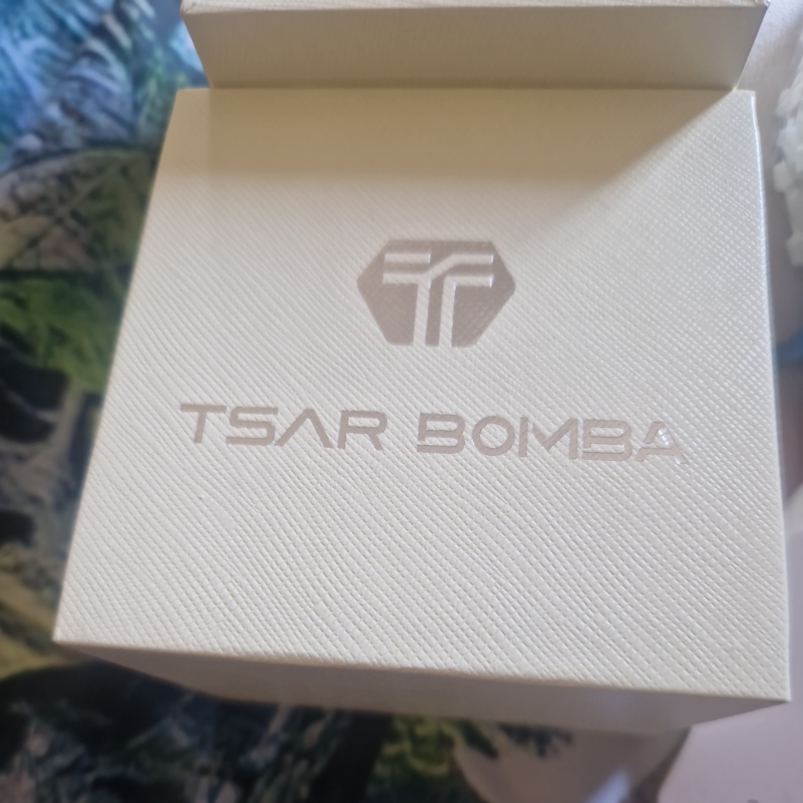 Tsar Bomba Elemental Chrono Watch Men 45mm Skeleton Dial White Blue TB8204B