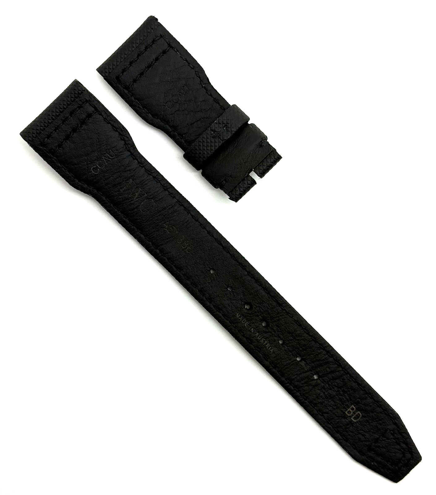 IWC 22mm x 18mm Black Calfskin Leather Watch Strap Band A51386 New Authentic OEM