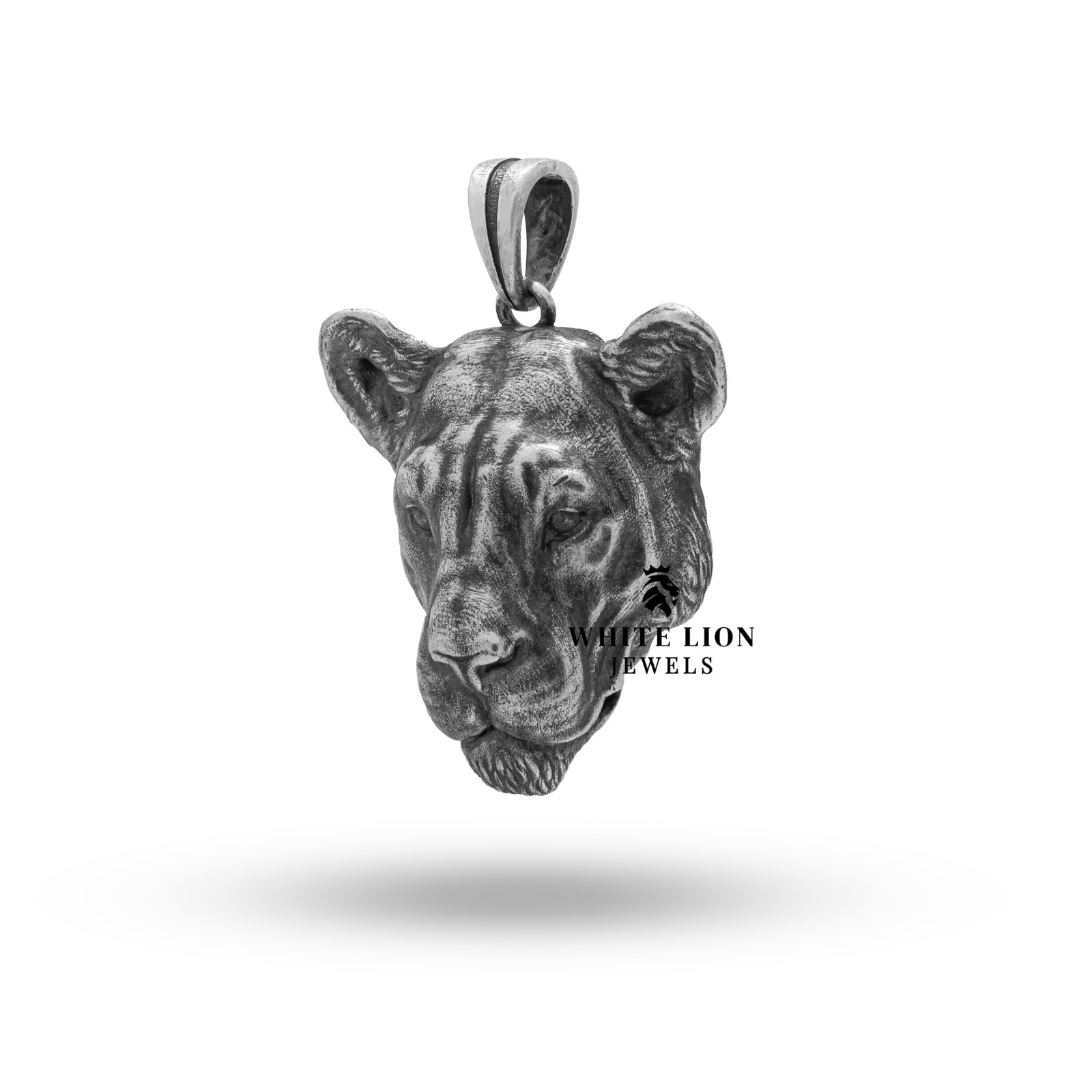 Lioness Jungle Animal Pendant 925 Silver Biker Rider Gift Men women