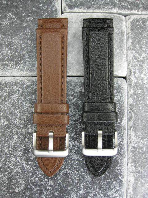 20mm Genuine Black Buffalo Leather Strap Watch Band Brown IWC PILOT TOP GUN X1