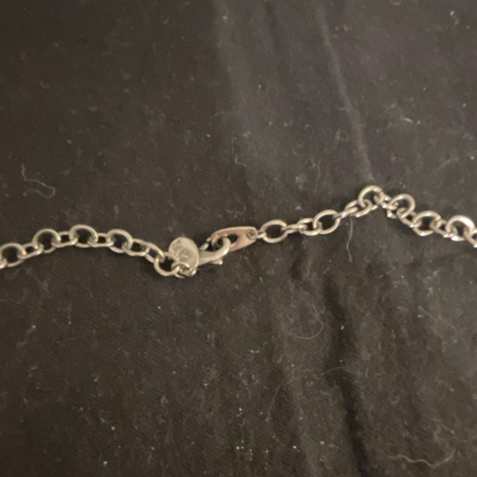 Silver Tone Layered Multi Strand Curb Chain Necklace Large Circle Links