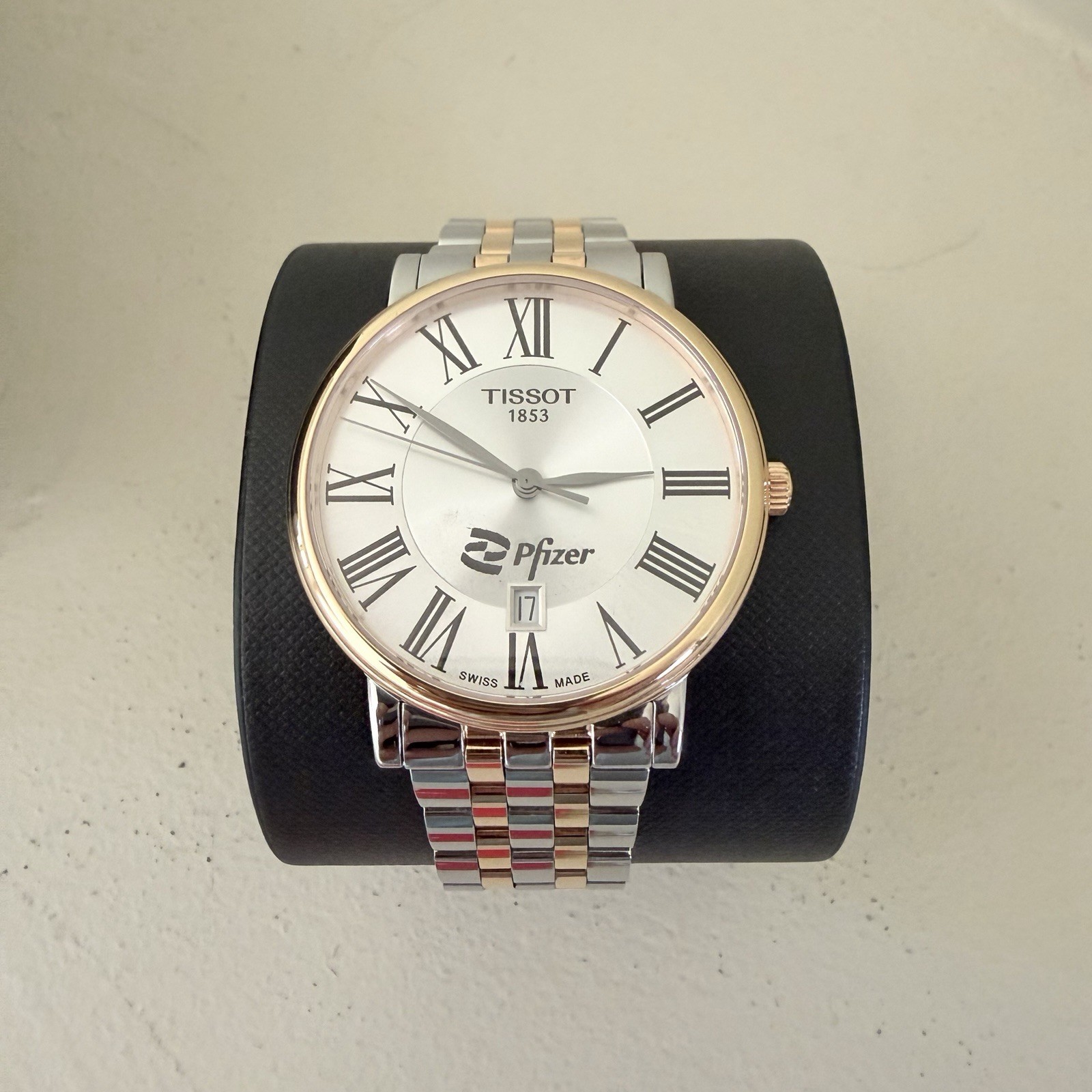 TISSOT Carson Quartz Two-tone Men’s Watch “Pfizer” Edition T122.410.22.033.00