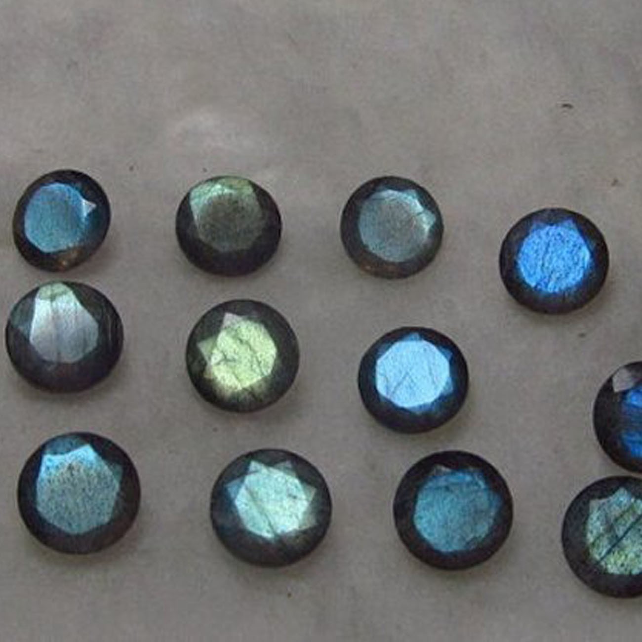 Blue Labradorite Round Faceted Cut 3mm to 15mm Natural Loose Wholesale Gemstone
