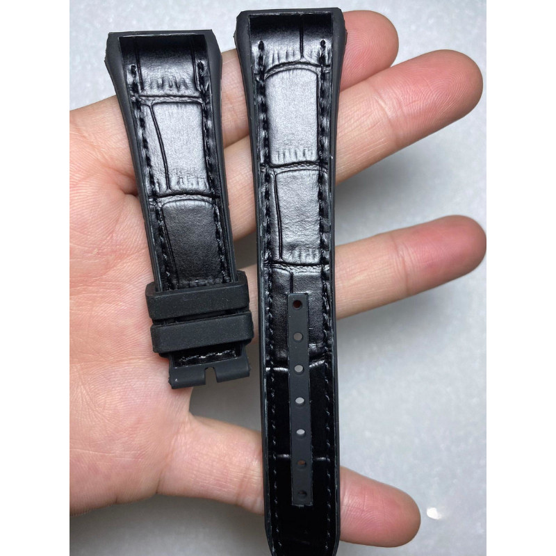 20 28mm Leather Rubber Strap Watch Band Fits Franck Muller Vanguard V45 V32