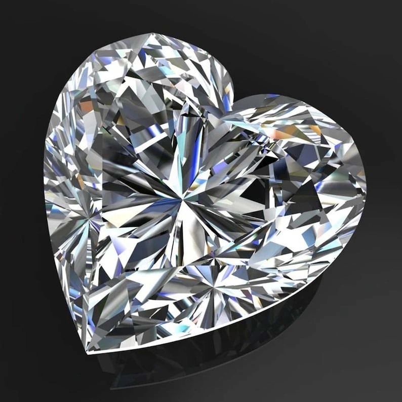 CERTIFIED 3.15 Ct Natural Diamond D Grade Heart LOOSE VVS1/ 9.5 mm