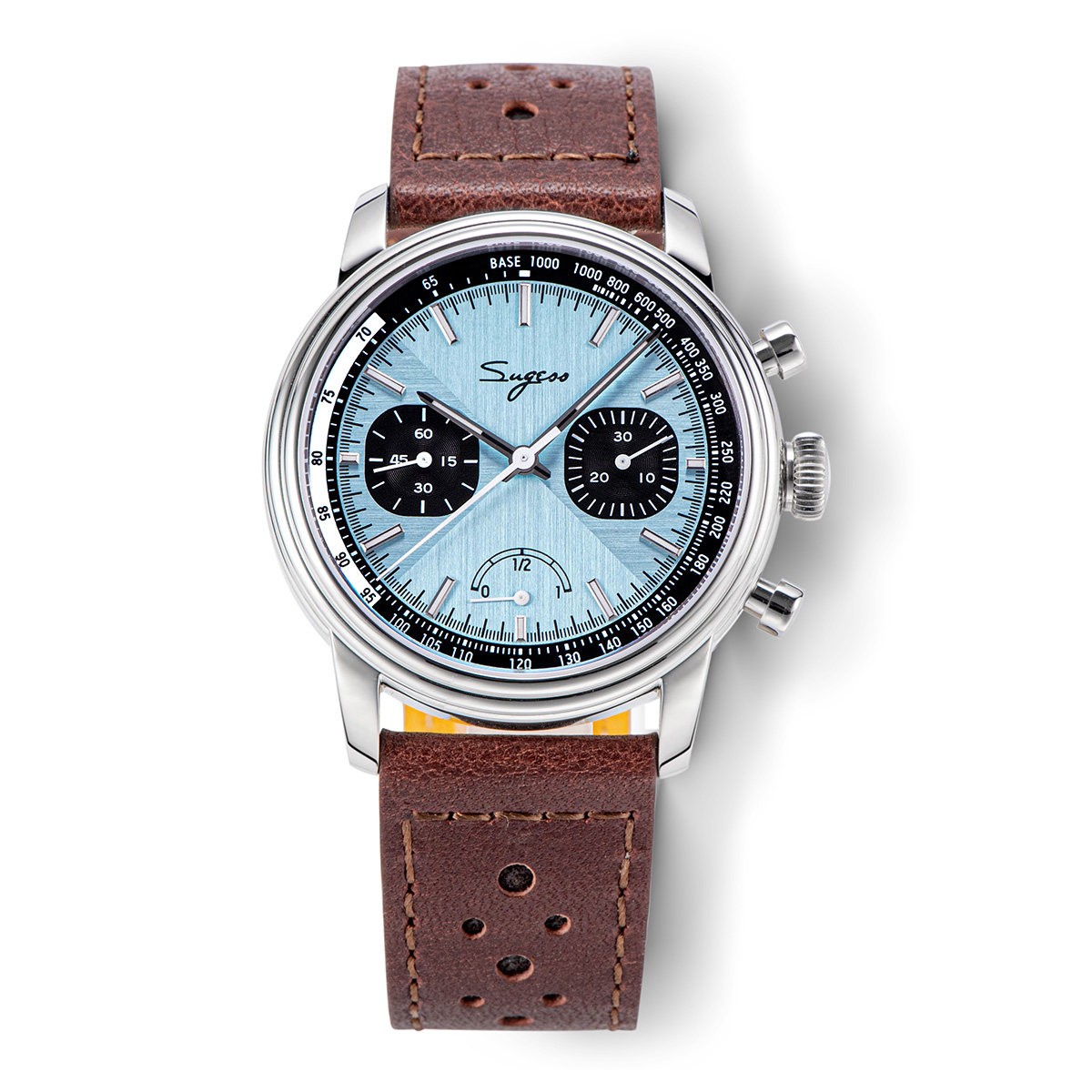 Seagull Movement Mechanical Chronograph Sapphire Case Watch Noctilucent ST412