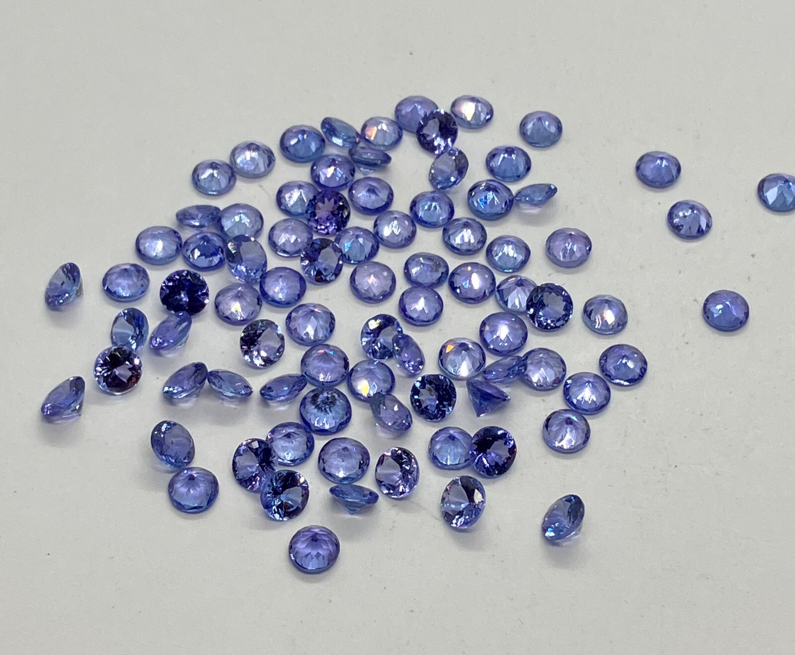 Natural Loose Gemstone Tanzanite Round Cut AAA For Making All Type Jewelry
