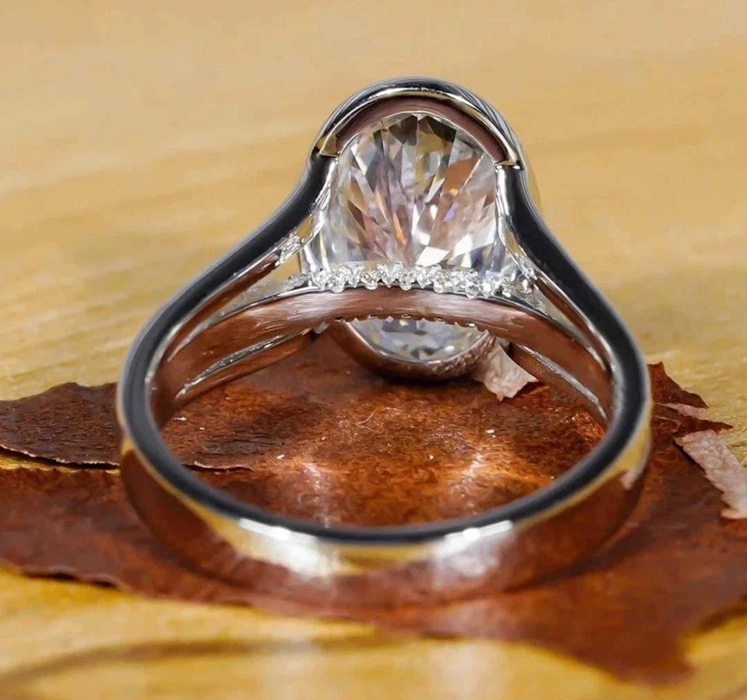 Certified Natural 3.00 Cts Diamond Solid 925 Sterling Silver Wedding Ring