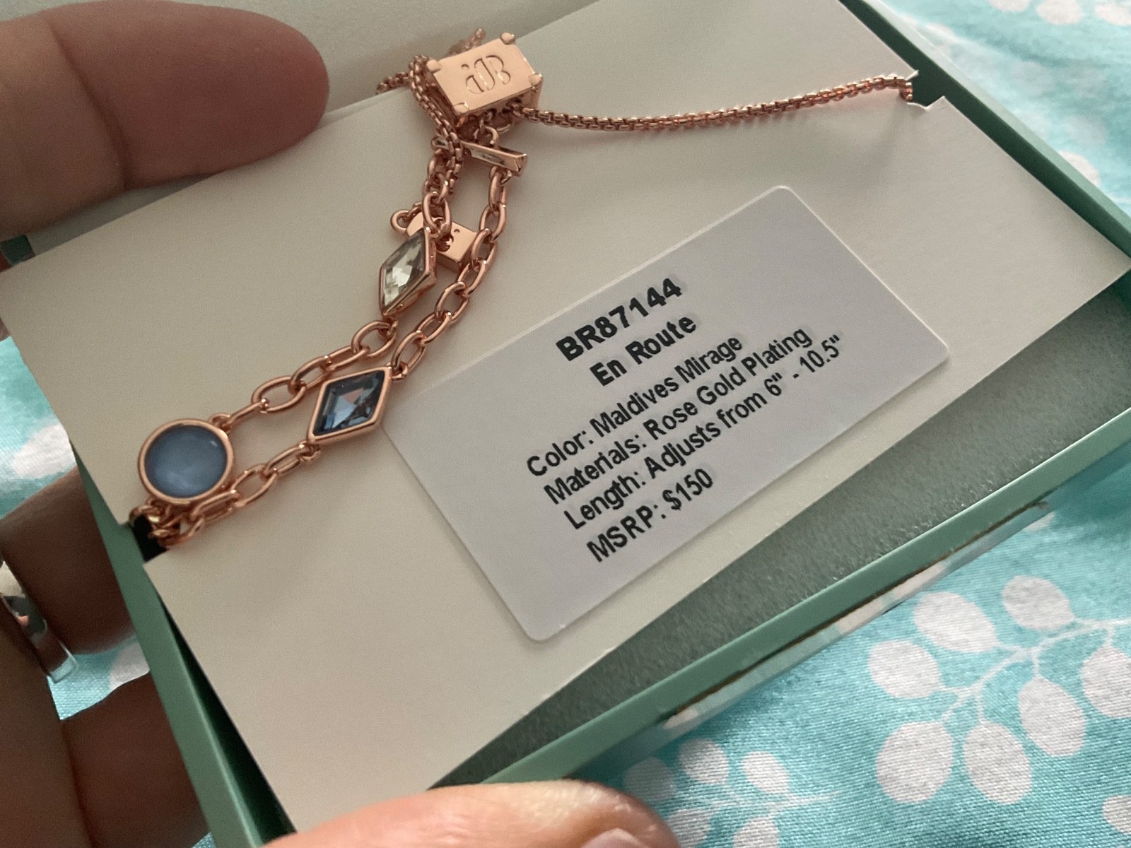 Bomb Party Jewel Candy “En Route” Maldives Mirage Rose Gold Bracelet BR87144