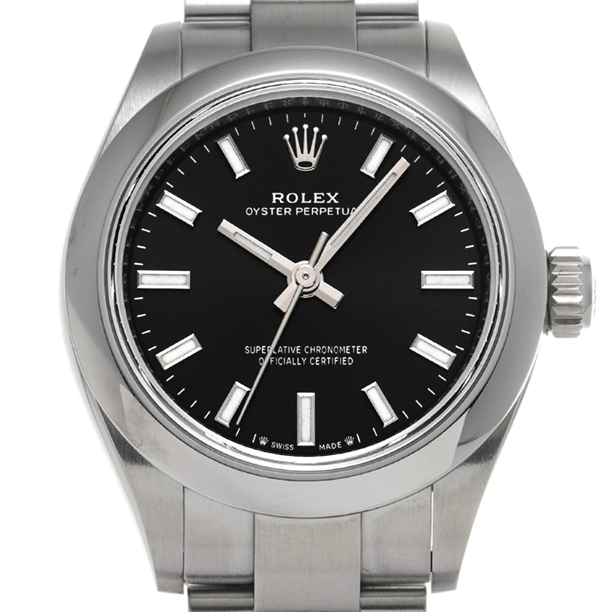ROLEX Oyster Perpetual 28 276200 Bright black WATCH 723708