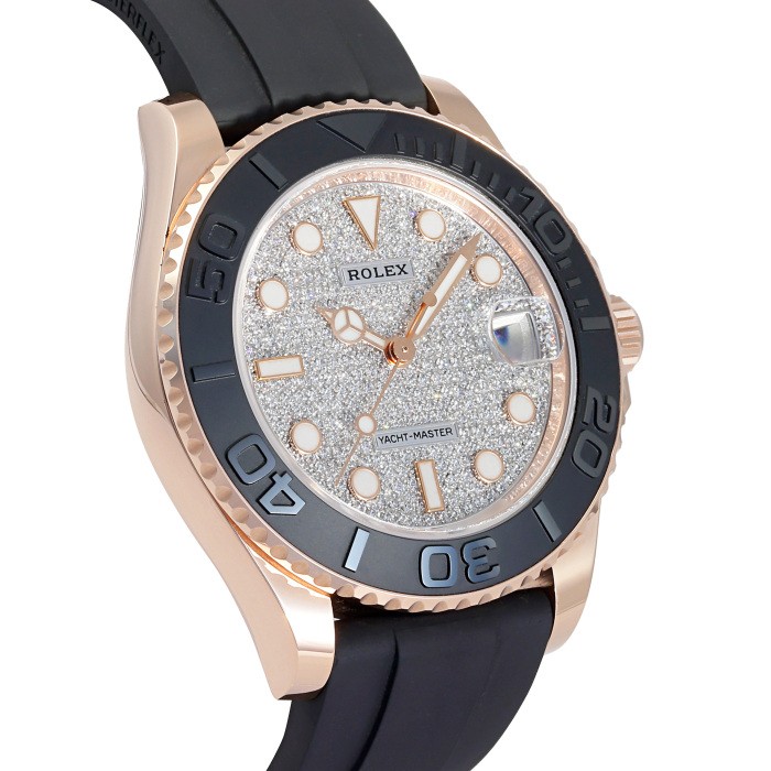 Rolex Yacht-Master 268655 Rose Gold Rubber 37.0mm Pink Dial Automatic #YKW094